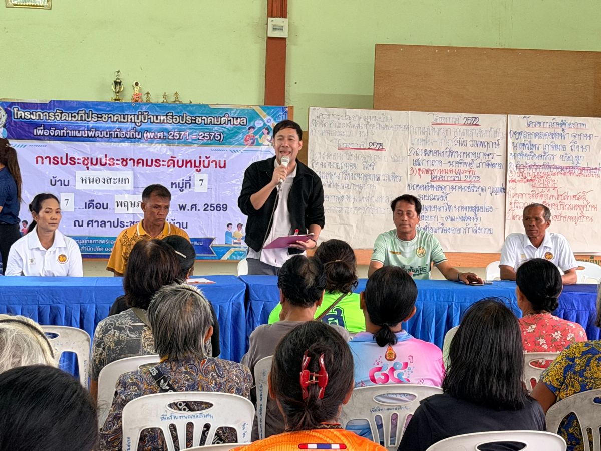 การมีส่วนร่วมในการจัดเวทีประชาคมหมู่บ้านหรือประชาคมตำบลประสุข ประจำปีงบประมาณ พ.ศ.2569