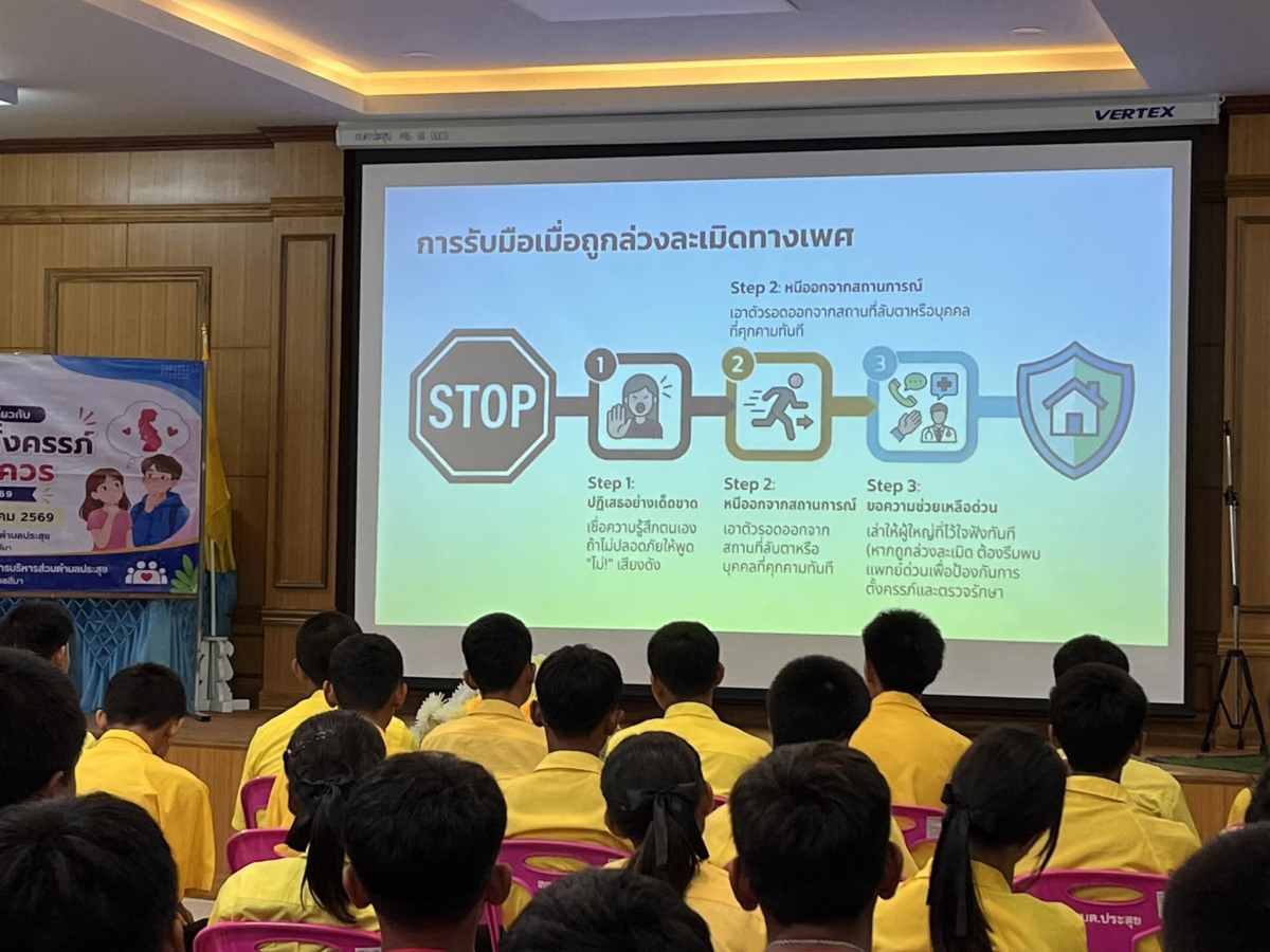 โครงการอบรมให้ความรู้เกี่ยวกับโรคเอดส์และตั้งครรภ์ก่อนวัยอันควร ประจำปีงบประมาณ 2569